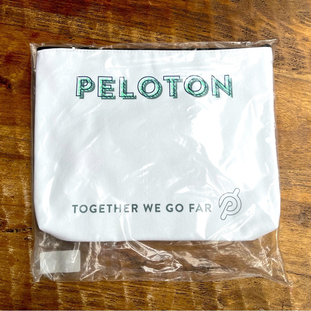 Large Peloton makeup bag New